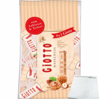 Giotto Haselnuss Mini Stangen 9x3 Stück (116g Beutel) + usy Block