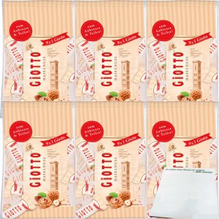 Giotto Haselnuss Mini Stangen 9x3 Stück 6er Pack (6x116g Beutel) + usy Block