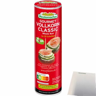 Mestemacher Gourmet Vollkorn Classic (250g Rolle) + usy Block