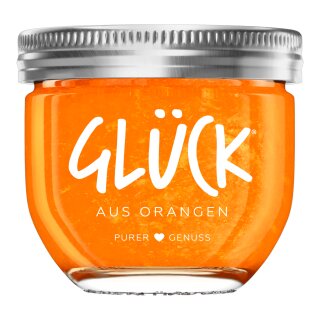 Glück Fruchtaufstrich aus Orangen (230g Glas)