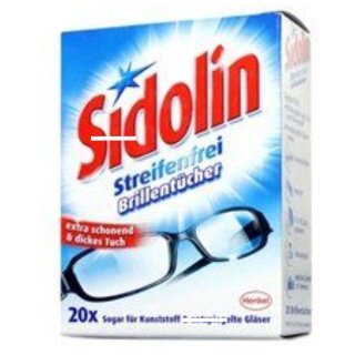 Sidolin Brillenputztücher 5er Pack (5x20er Packung)