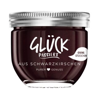 Glück Passiert aus Schwarzkirschen (230g Glas)