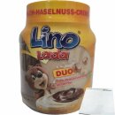 Lino Lada Duo Milch-Haselnuss-Creme (350g Glas) + usy Block