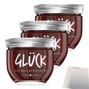 Glück Fruchtaufstrich Waldfrucht 3er Pack (3x230g Glas) + usy Block