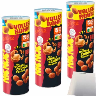 NicNacs Volles Rohr BBQ 3er Pack (3x333g Dose) + usy Block