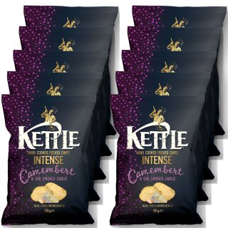 Kettle Chips mit Camembert und Knoblauch Geschmack VPE (10x100g Packung)