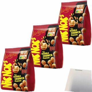 Lorenz Nic Nacs Barbecue 3er Pack (3x110g Packung) + usy Block