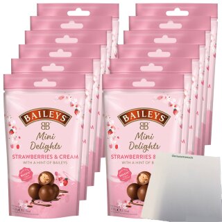 Baileys Schokolade Mini Delights Strawberries & Cream VPE (12x102g Packung) + usy Block