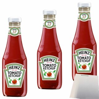 Heinz Tomato Ketchup 3er Pack (3x300ml Flasche) + usy Block