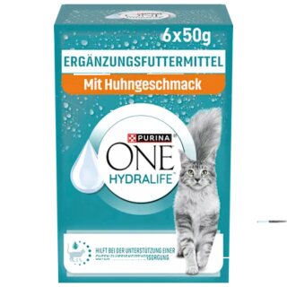 Purina ONE Nassfutter Katze mit Huhn Hydralife Multipack (6x50g Packung)