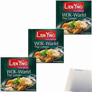 Lien Ying Wok-Würfel Thai Lemon 3er Pack (3x40g Packung) + usy Block
