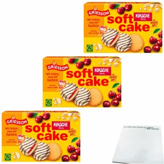 Griesson Soft Cake White Lemon 3er Pack (3x300g Packung) + usy Block