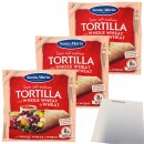 Santa Maria Tortillia Whole Wheat 3er Pack (3x320g Packung) + usy Block
