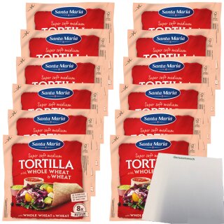 Santa Maria Tortillia Whole Wheat VPE (12x320g Packung) + usy Block