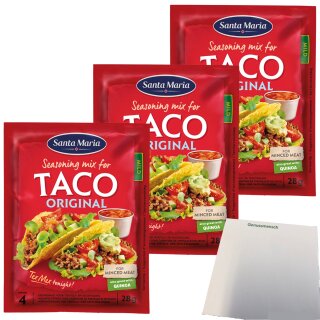 Santa Maria Seasoning Mix Taco 3er Pack (3x28g Packung) + usy Block