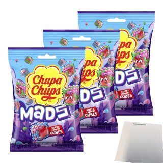 Chupa Chups Mads Berries 3er Pack (3x115g Beutel) + usy Block