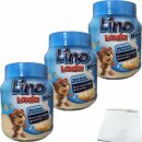 Lino Lada Milch-Creme mit Haselnüssen 3er Pack (3x350g Glas) + usy Block