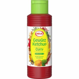 Hela Curry Gewürz Ketchup delikat (300ml Flasche) MHD 30.04.2025 Sonderpreis