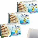 Vigilante Sardinenfilets in Olivenöl ohne Haut/Gräten 3er Pack (3x120g Dose) + usy Block