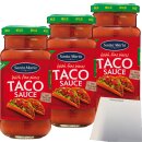 Santa Maria Taco Sauce Mild 3er Pack (220g Glas) + usy Block