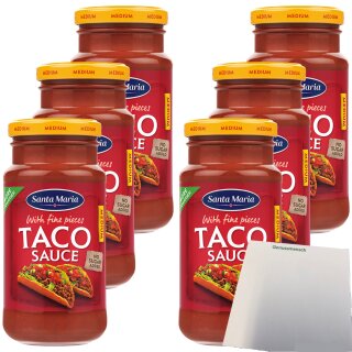 Santa Maria Taco Sauce mittelscharf VPE (6x220g Glas) + usy Block