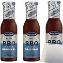 Santa Maria Original Barbecue-Sauce 3er Pack (3x286ml Flasche) + usy Block