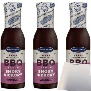 Santa Maria Smokey Hickory Sauce 3er Pack (3x291ml Flasche) + usy Block