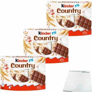 Kinder Country 3er Pack (3x9 Riegel 211,5g Packung) + usy Block