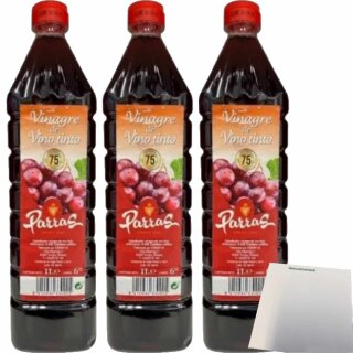 Parras Vinagre de Sidra Sidreessig 3er Pack (3x1L Flasche) + usy Block