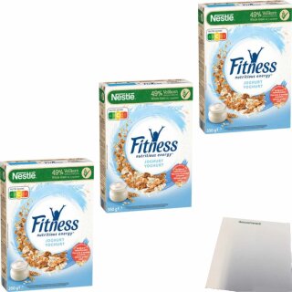 Nestlé Fitness Joghurt Cerealien 3er Pack (3x350g Packung) + usy Block
