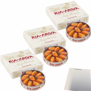 Ria de Arosa Marinierte Miesmuscheln in Escabeche-Sauce aus Olivenöl 3er Pack (3x115g Dose) + usy Block