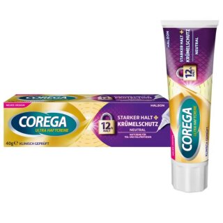 Corega Haftcreme Starker Halt Krümelschutz (1x40g Packung)