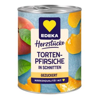 EDEKA Tortenpfirsiche in Schnitten gezuckert (225g Dose)