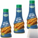Develey american Hot-Dog Sauce 3er Pack (3x250ml Flasche) + usy Block