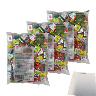 Böhme Fruchtkaramellen Bonbons 3er Pack (3x250/80g Packung) + usy Block