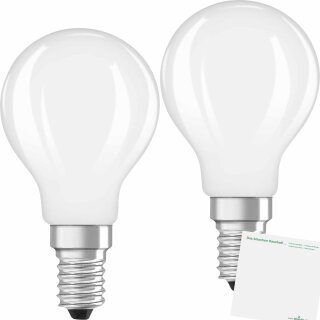 Osram LED Glühbirne Retrofit 4W 230V E14 Warm-weiß 2er Pack (2Stk) + usy Block