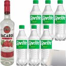 Sprite Bacardi Bundle (1x0,7L Rasberry Rum 6x2L Zitrone/ Limette Limonade) + usy Block