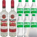Sprite Bacardi Bundle (2x0,7L Rasberry Rum 6x2L Zitrone/...