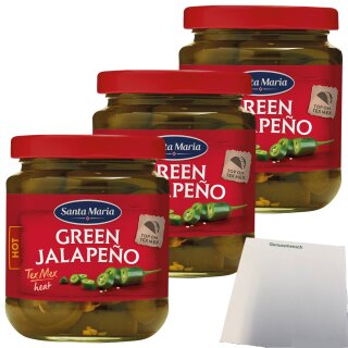 Santa Maria Jalapeno Green 3er Pack (3x215g Glas) + usy Block