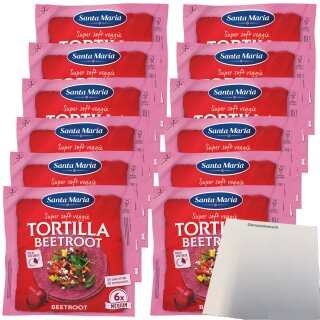 Santa Maria Tortilla Rote Beete VPE (12x240g Packung) + usy Block