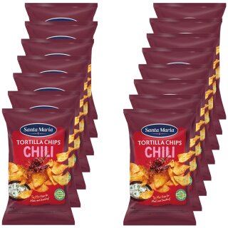 Santa Maria Tortilla Chips Chili VPE (15x185g Packung)