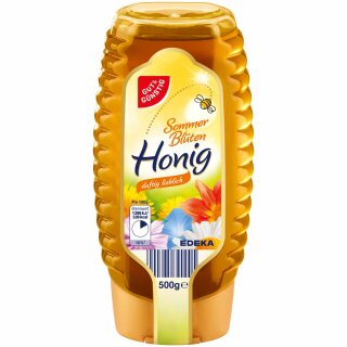 Gut&Günstig Sommerblütenhonig duftig-lieblich 11er Pack (11x500g Squeeze-Flasche) Sonderangebot MHD 17.04.2025