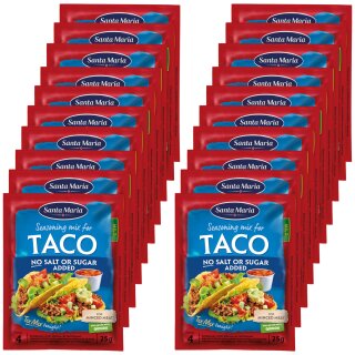 Santa Maria Seasoning Mix Taco No Salt or Sugar added VPE (20x25g Packung)