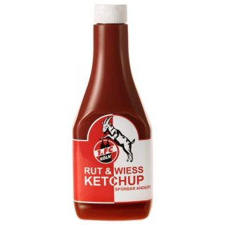 1. FC Köln Ketchup Rut & Wiess Fanartikel (500ml Flasche)