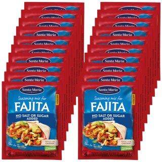 Santa Maria Seasoning Mix Fajita No Salt or Sugar added VPE (20x25g Packung)