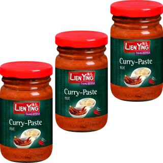 Lien Ying Thai Curry-Paste Rot 3er Pack (3x125g Glas) MHD 14.07.2024 Sonderpreis