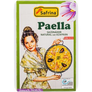 Safrina Paella Gewürzmix / Mischung mit echtem Safran (3x3g Beutel)