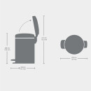 Brabantia Treteimer Newton schwarz (3L Stück) + usy Block