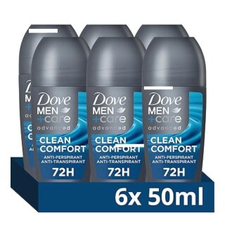 Dove Men+Care advanced Deo Roll-On Clean Comfort 72H VPE (6X50ml Packung)