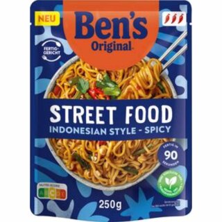 Bens Street Food Indonesian Style Spicy Noodles (250g Beutel)